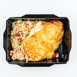 Куриная грудка с сыром и томатами с рисом басмати (270г),150/120